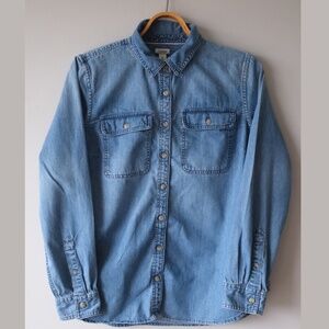 Women's L.L. Bean Heritage Washed Denim Shirt, Long-Sleeve